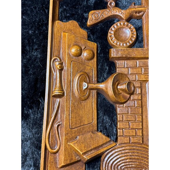 Vintage  TURNER mfg. Wall Art Of Water Pump & Barrel Scene  Rustic Country Home - Picture 11 of 12